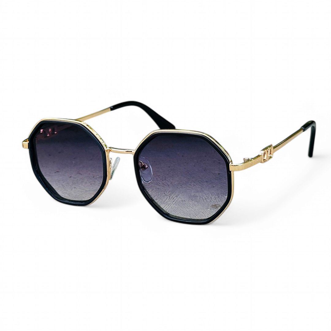 Valentino – 83979 – 56 – Golden Black Gradient – Metal – Sunglasses – Ladies