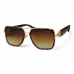 Versace – 10296 – 57 – Tortoise – Acetate - Metal – Sunglasses – Ladies