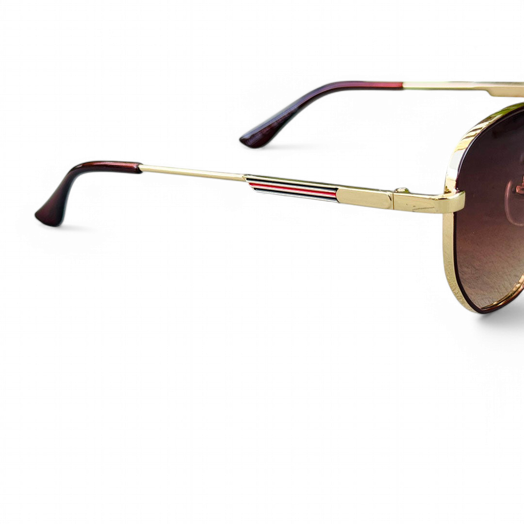 Gucci – 5580 – 56 – Golden Brown – Metal – Sunglasses – Unisex