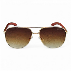 Cartier – 23051 – 59 – Golden Brown – Metal – Sunglasses – Unisex