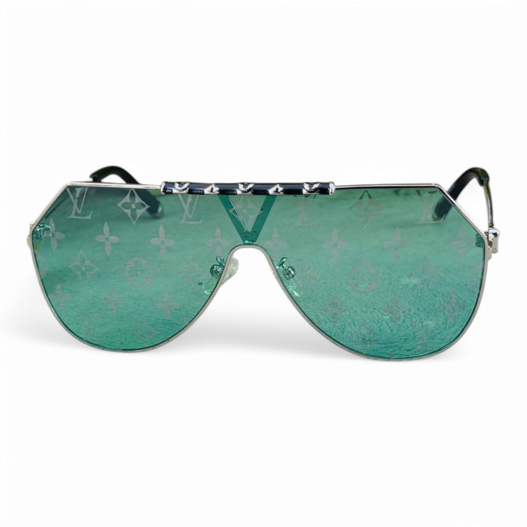 Louis Vuitton – 2A371 – 56 – Silver Blue – Metal - Sunglasses – Unisex