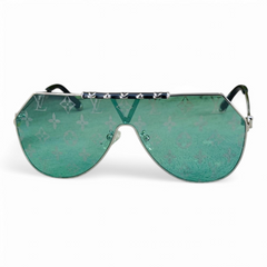 Louis Vuitton – 2A371 – 56 – Silver Blue – Metal - Sunglasses – Unisex