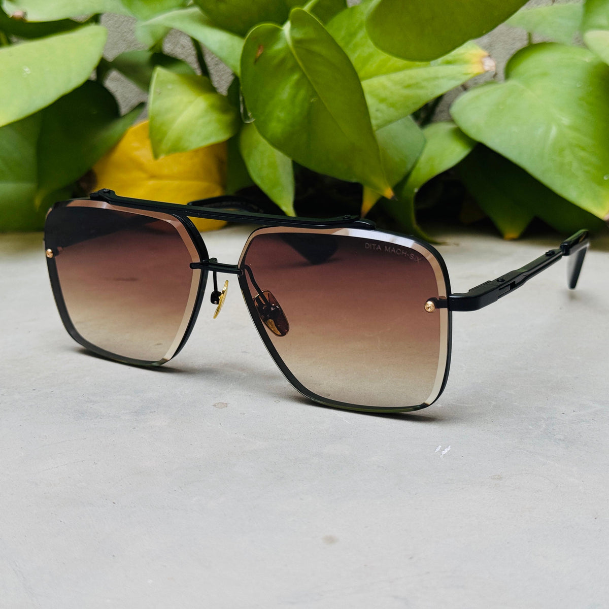 Dita – Mach 6 - 64 –  Black Brown - Metal - Sunglasses – Unisex - Premium