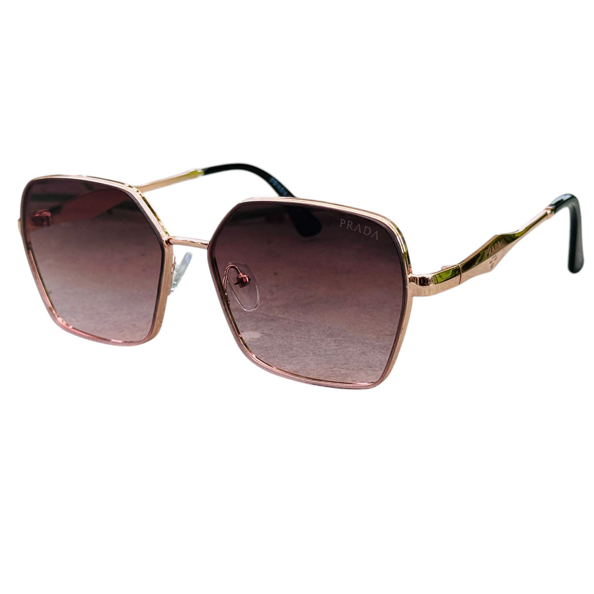 Prada – 88081 – 58 – Golden Pink – Metal – Sunglasses – Ladies