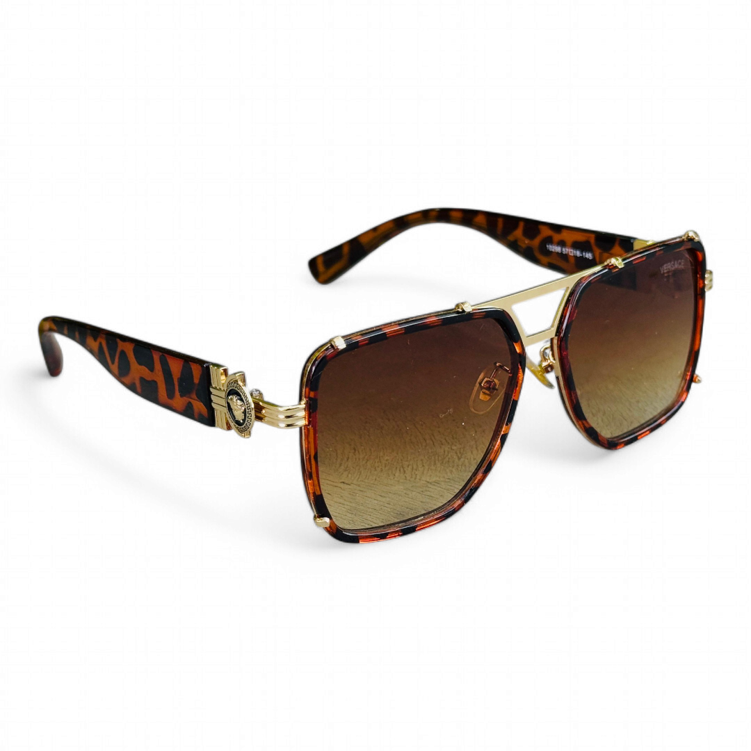 Versace – 10296 – 57 – Tortoise – Acetate - Metal – Sunglasses – Ladies