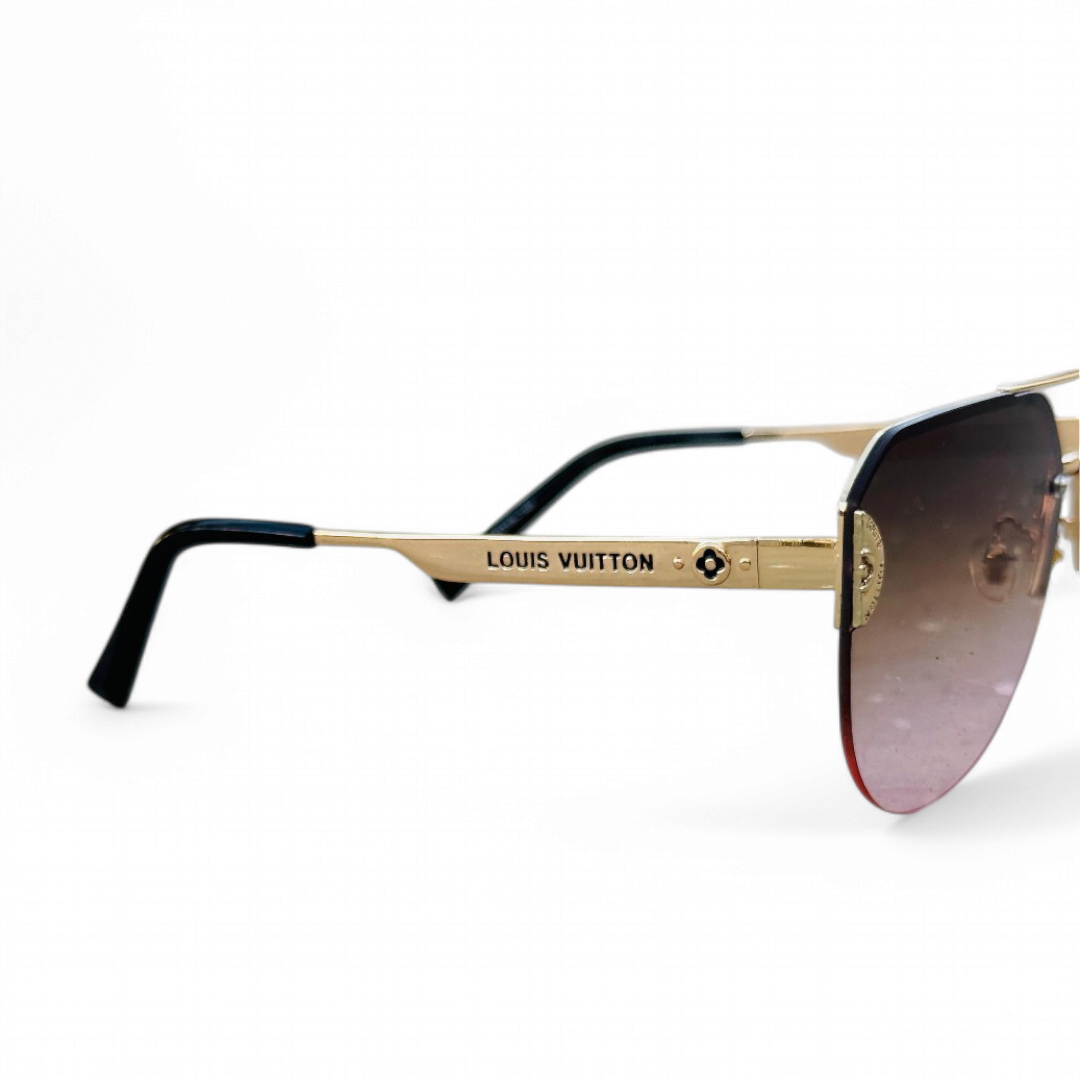 Louis Vuitton – 10255 – 64 – Pink – Metal – Sunglasses – Ladies