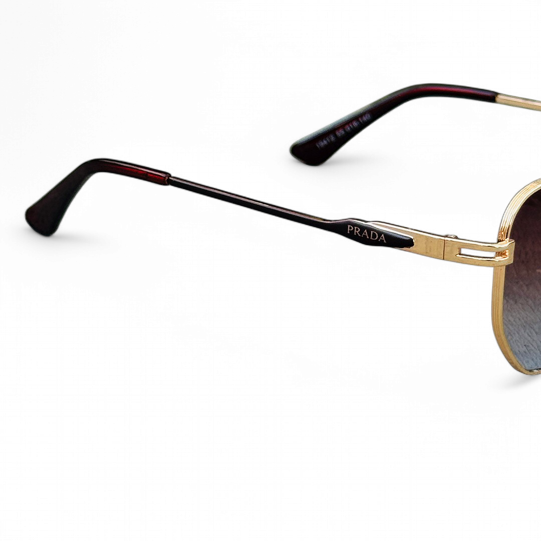 Prada – 19412 – 55 – Brown Gradient – Metal – Sunglasses – Unisex