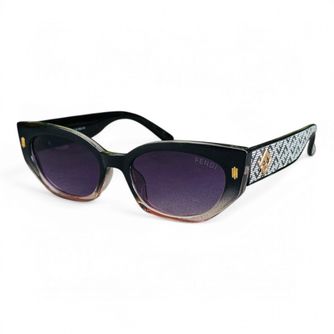Fendi – 8100 – 53 – Black Multi – Acetate – Sunglasses – Ladies