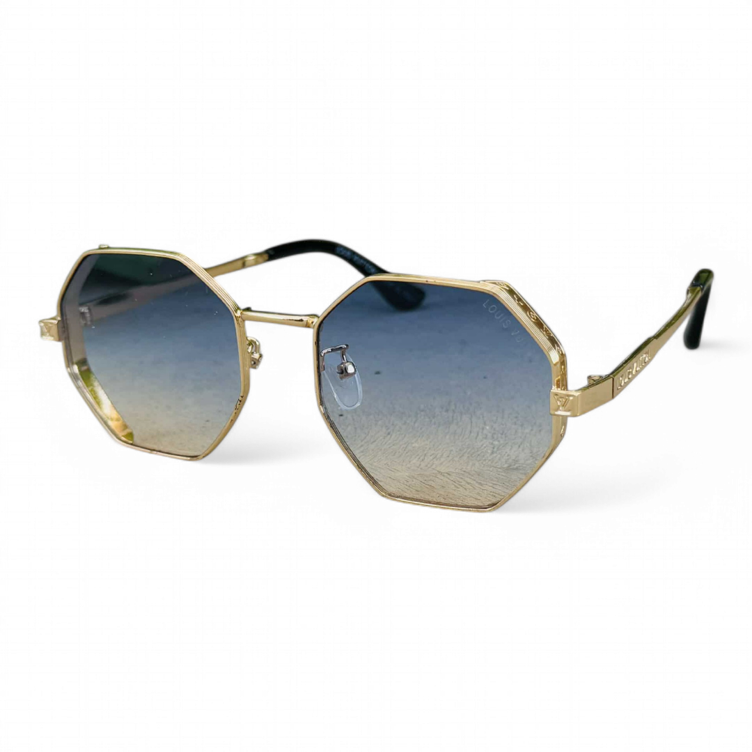 Louis Vuitton – 1938 – 57 – Golden Multi – Metal – Sunglasses – Ladies