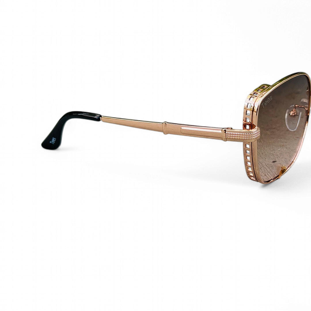 Tees – 2058 – 53 – Rose Gold – Metal – Sunglasses – Ladies