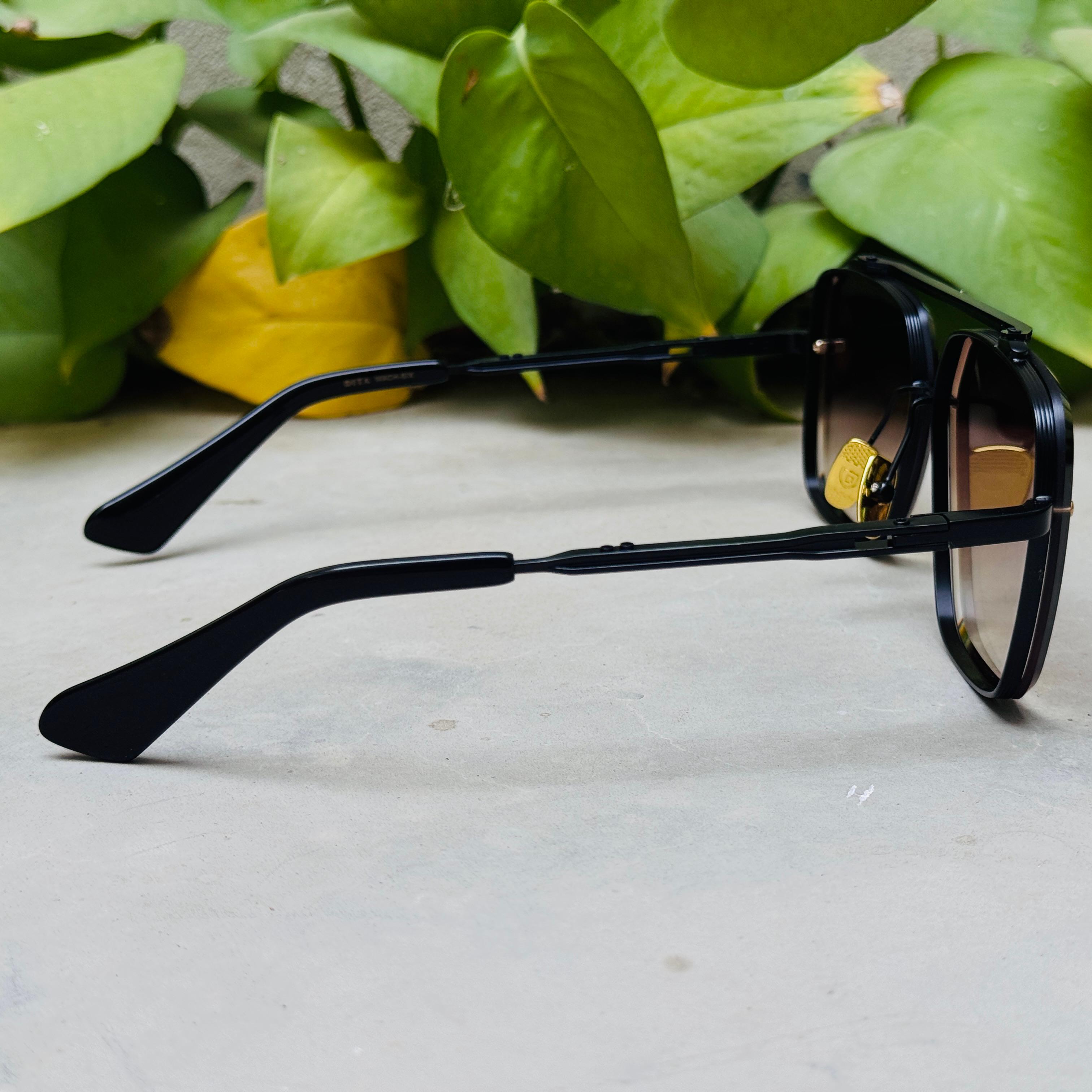 Dita – Mach 6 - 64 –  Black Brown - Metal - Sunglasses – Unisex - Premium