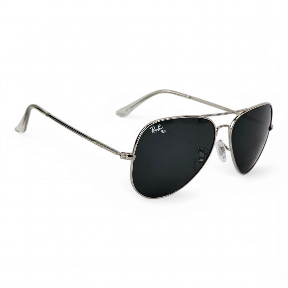 Rayban – 3026 – 62 – Silver Black – Metal – Sunglasses – Unisex