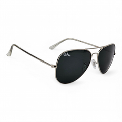 Rayban – 3026 – 62 – Silver Black – Metal – Sunglasses – Unisex