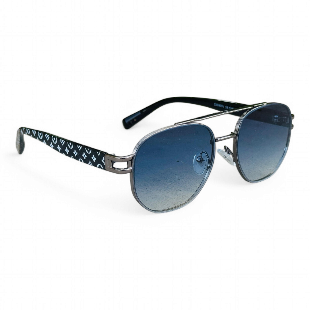 Louis Vuitton – 9091 – 55 – Silver Blue – Metal - Sunglasses – Unisex