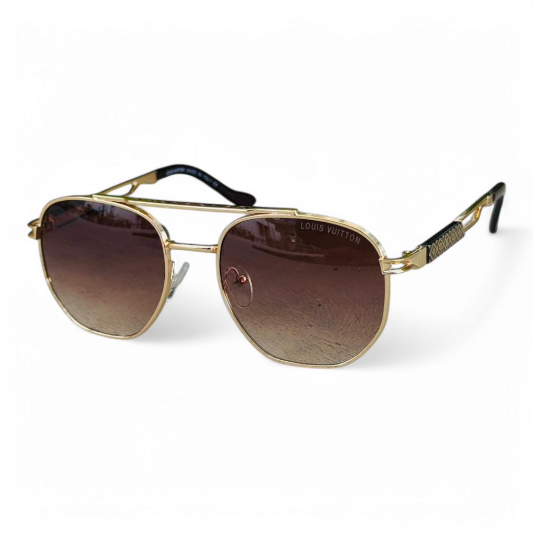 Louis Vuitton’s – 9092 – 55 – Golden – Metal - Sunglasses – Unisex