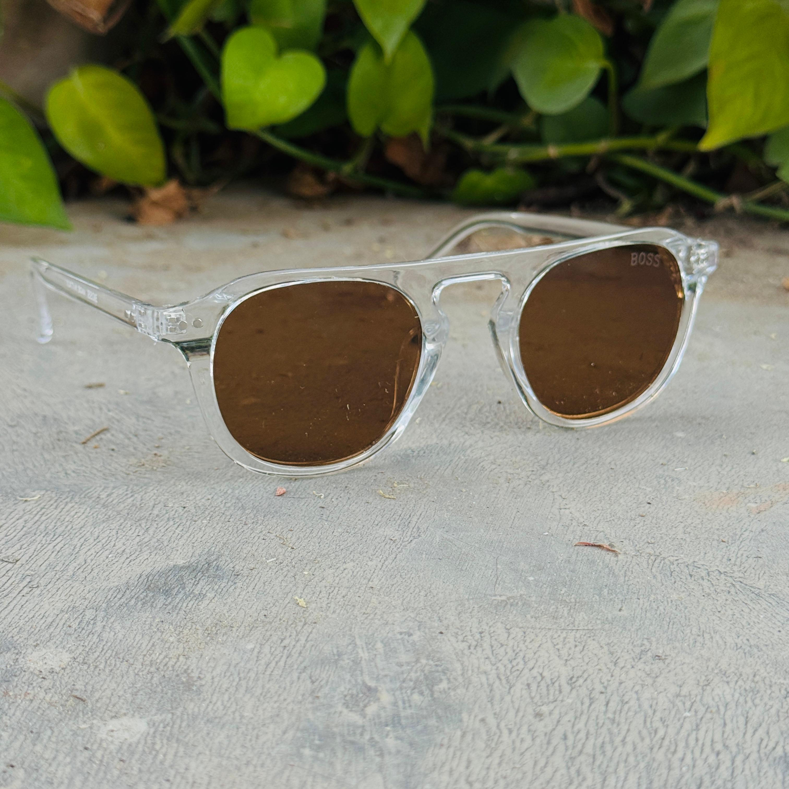 Boss – 003 – 56 – Transparent Brown – Acetate – Sunglasses – Unisex