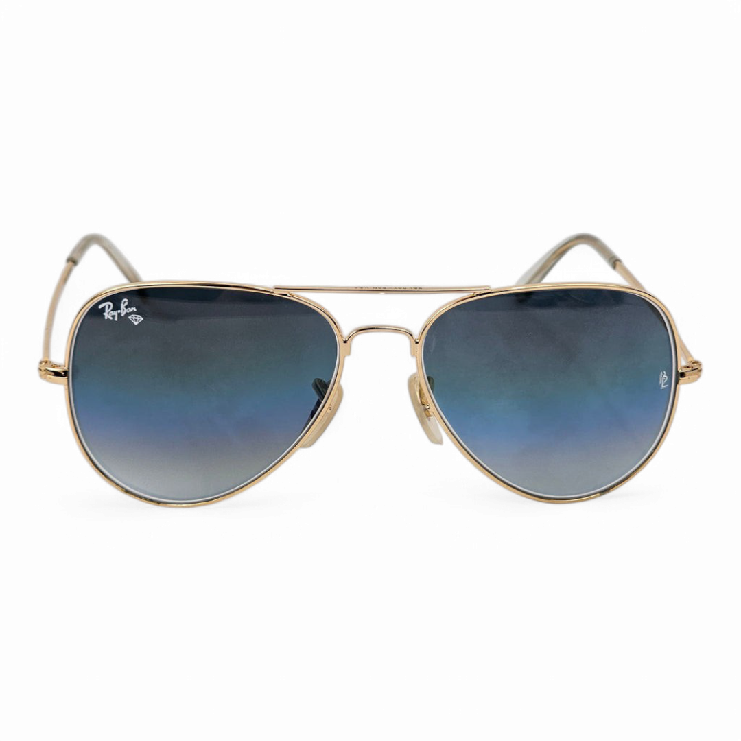 Rayban – 3026 – 62 – Golden Blue – Metal – Sunglasses – Unisex