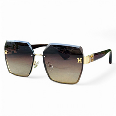 Hermes – 2A724 – 58 –Golden – Acetate – Sunglasses – Ladies