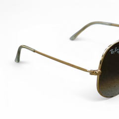 Rayban – 3026 – 62 – Golden Brown – Metal – Sunglasses – Unisex