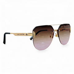Louis Vuitton – 10255 – 64 – Pink – Metal – Sunglasses – Ladies