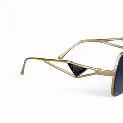 Prada – 19381 – 54 – Golden Black Gradient – Metal – Sunglasses – Ladies