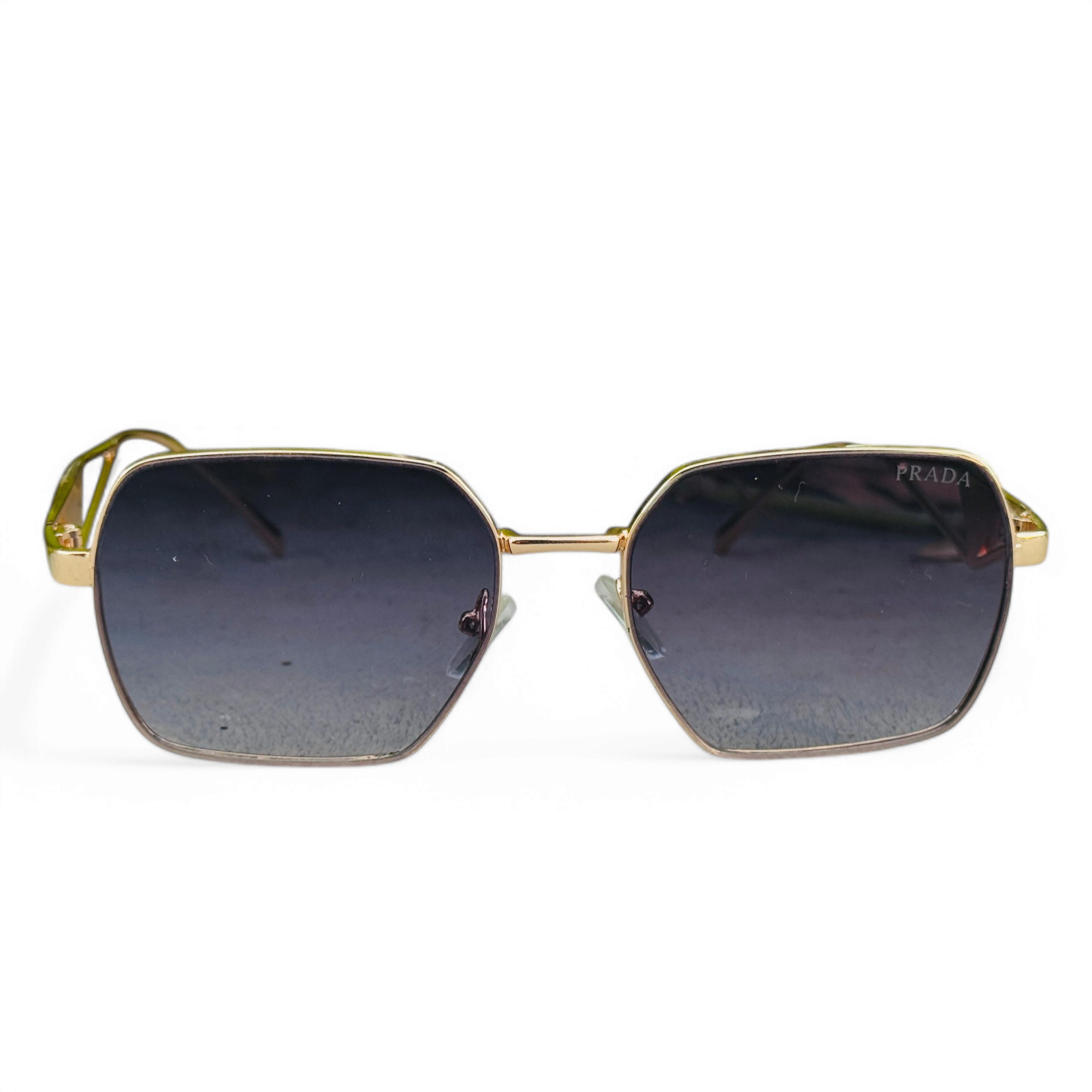 Prada – 19381 – 54 – Golden Black Gradient – Metal – Sunglasses – Ladies