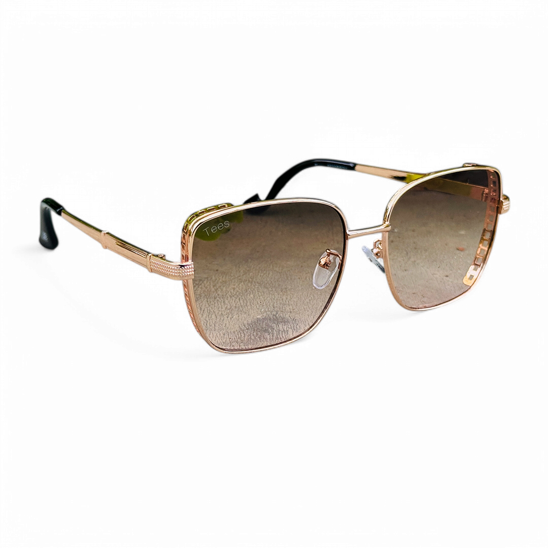 Tees – 2058 – 53 – Rose Gold – Metal – Sunglasses – Ladies