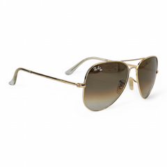 Rayban – 3026 – 62 – Golden Brown – Metal – Sunglasses – Unisex