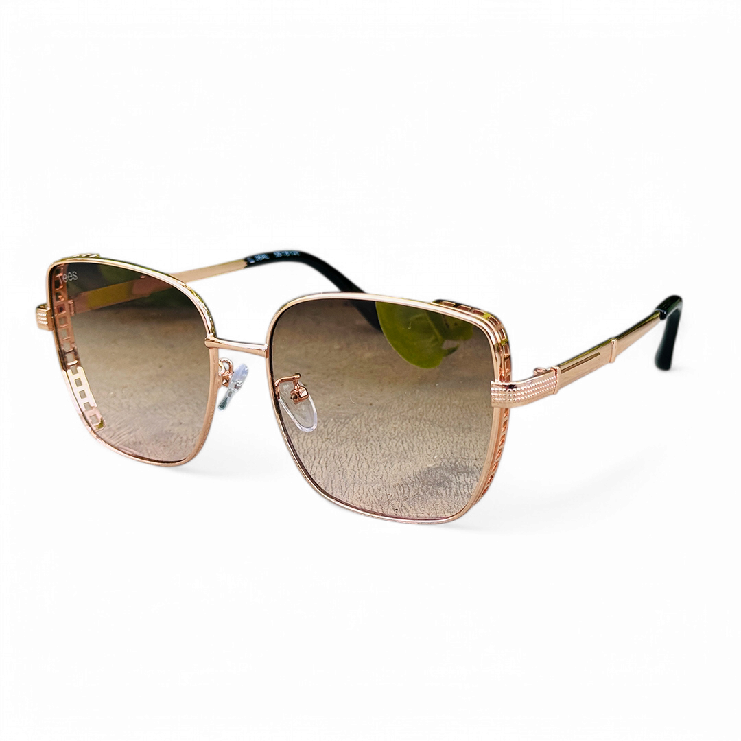 Tees – 2058 – 53 – Rose Gold – Metal – Sunglasses – Ladies