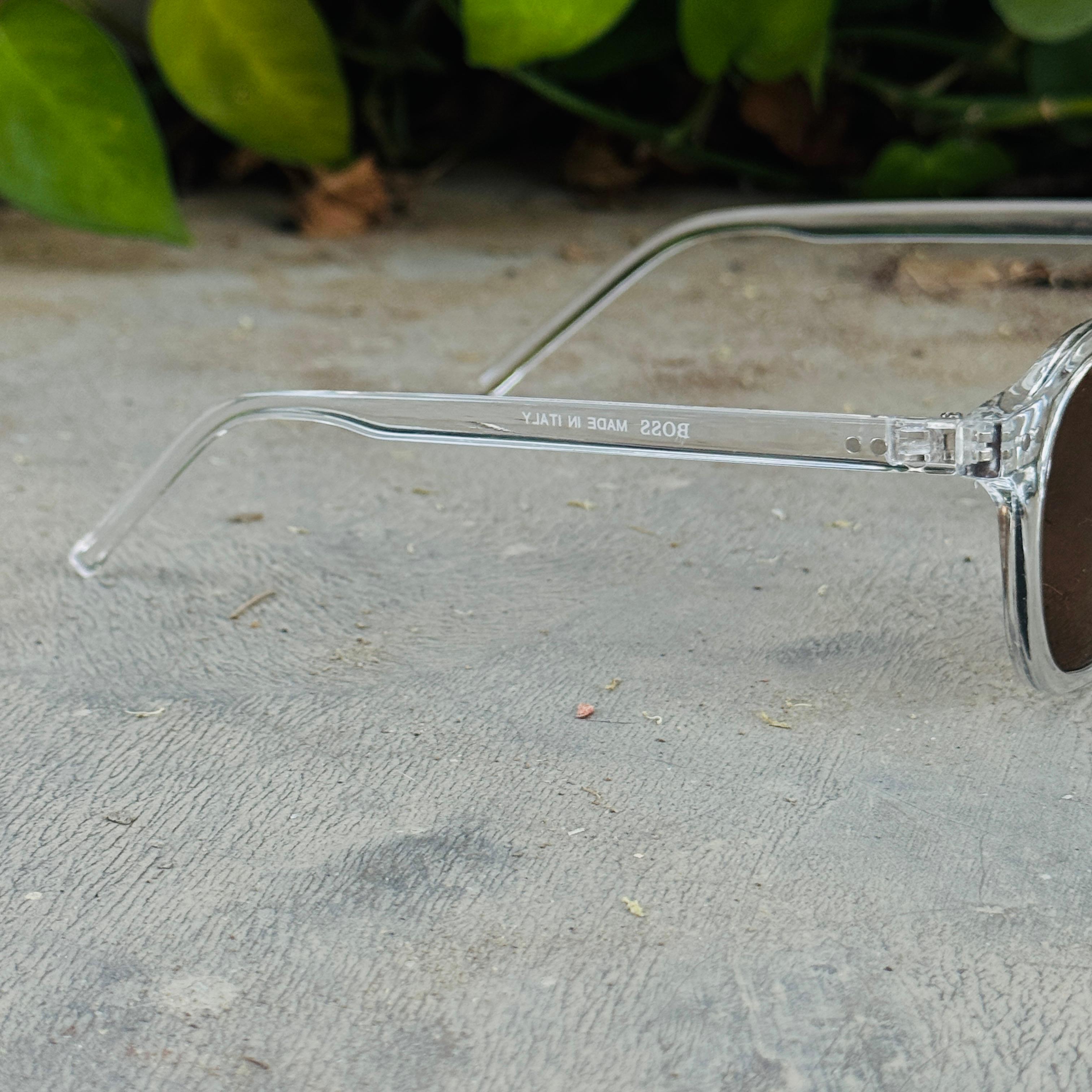 Boss – 003 – 56 – Transparent Brown – Acetate – Sunglasses – Unisex