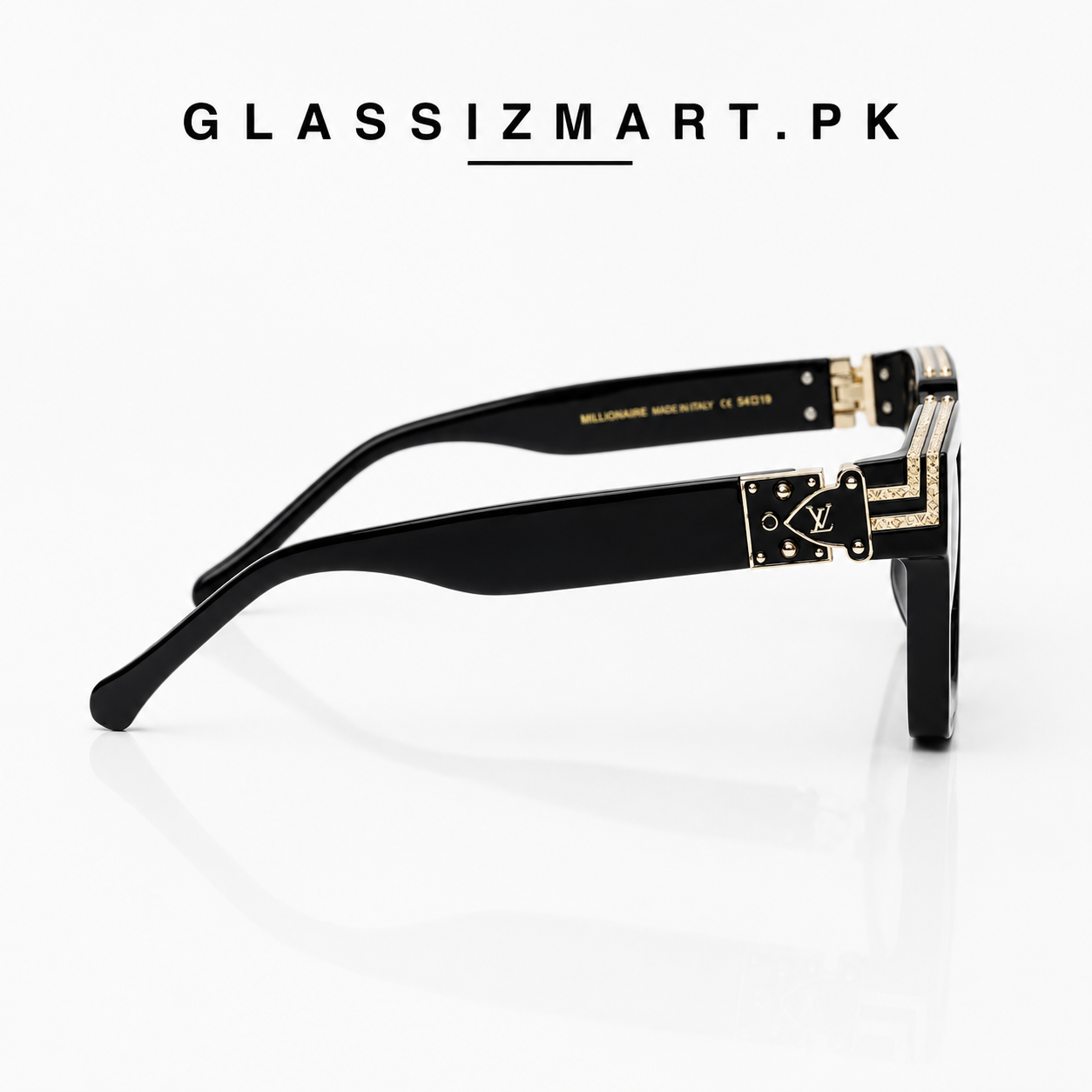 Louis Vuitton – Millionaire – 58 - Black – Acetate  – Sunglasses - Unisex