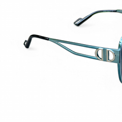 Dior – 342 – 56 – Blue – Metal – Sunglasses – Ladies