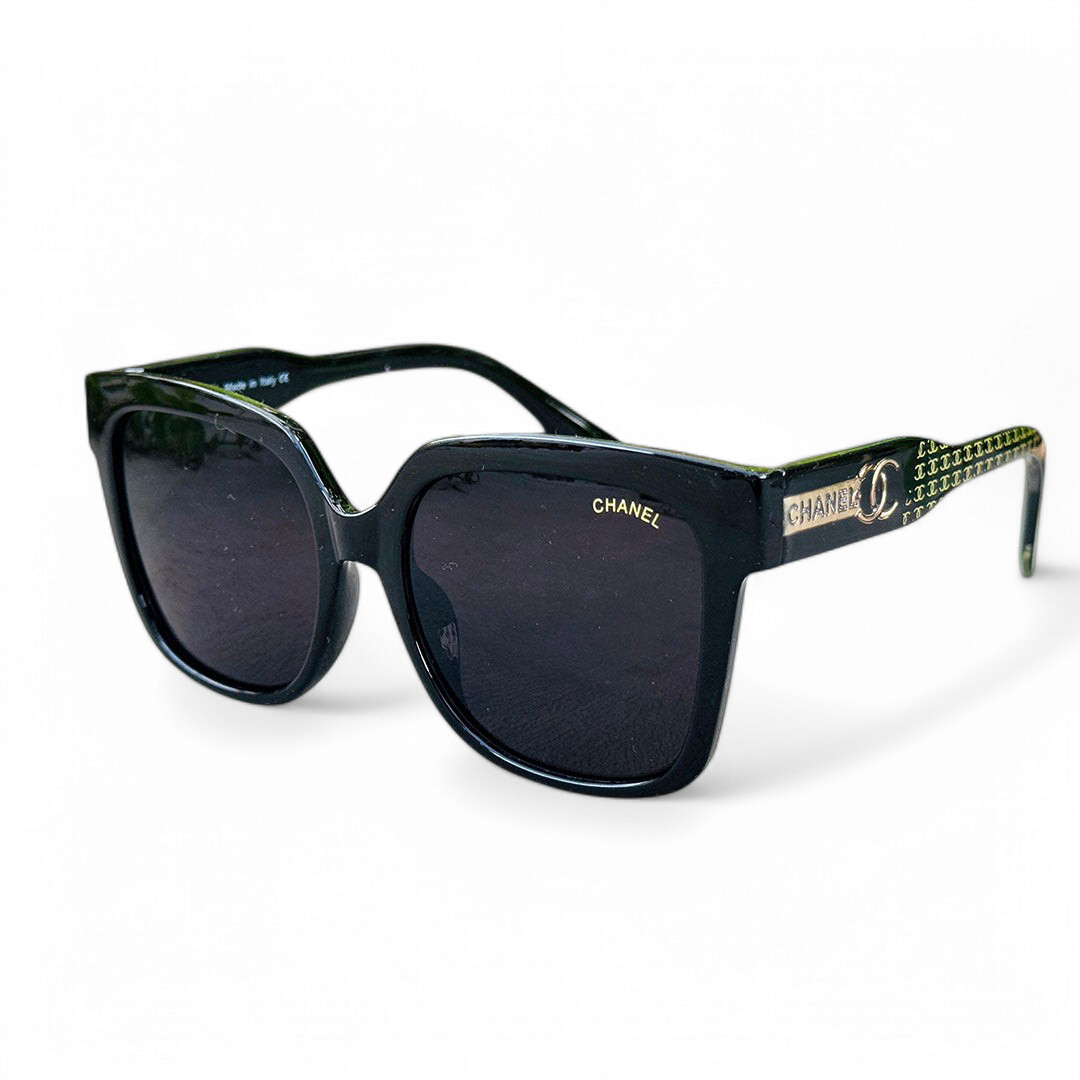 Chanel –4303 – 52 – Black – Acetate – Sunglasses – Ladies