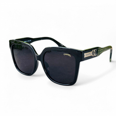 Chanel –4303 – 52 – Black – Acetate – Sunglasses – Ladies