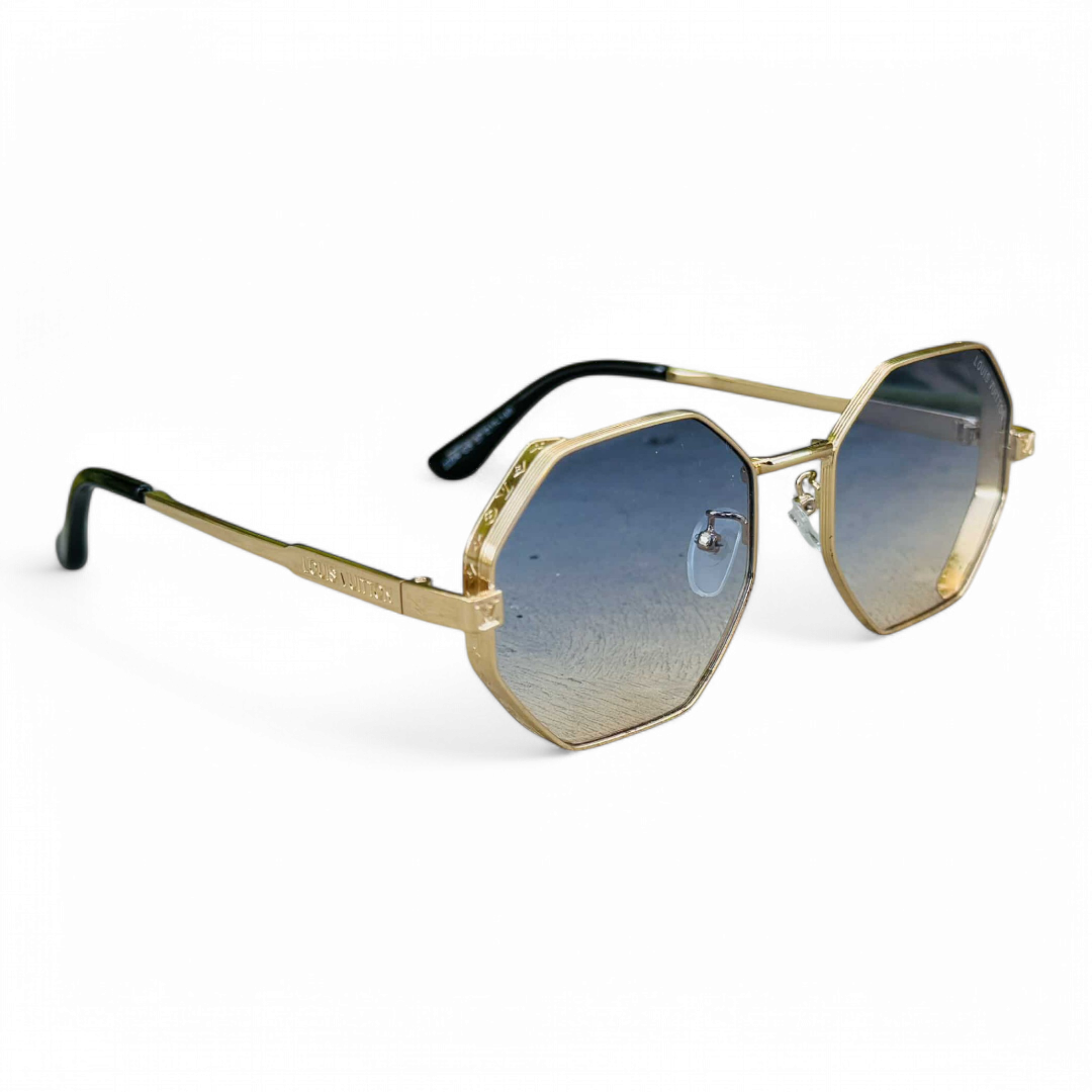 Louis Vuitton – 1938 – 57 – Golden Multi – Metal – Sunglasses – Ladies